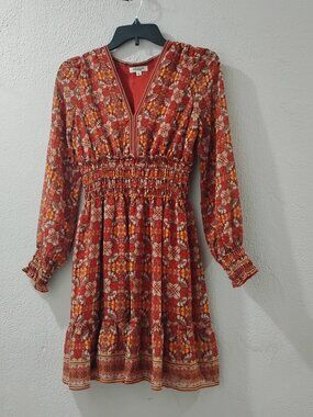 XS  Max Studio London -MARROQUI print long sleeve dress